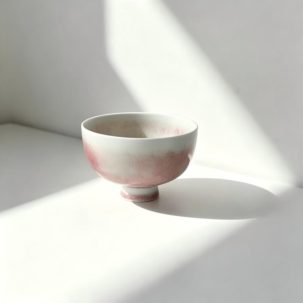 Yunnan Artisan Ceramic Tea Cup | Blush Red Gradient Glaze | 100ml Master Cup Gift Set