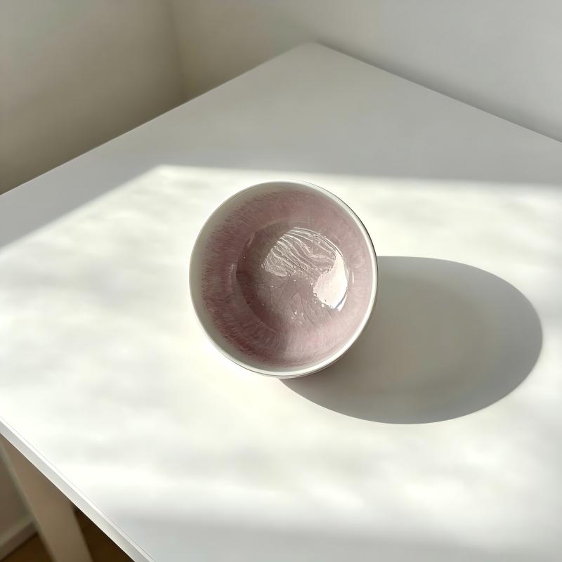 Yunnan Handmade Rose Glaze Tea Cup | High-Fired Kaolin Ceramic | Gift Box Included