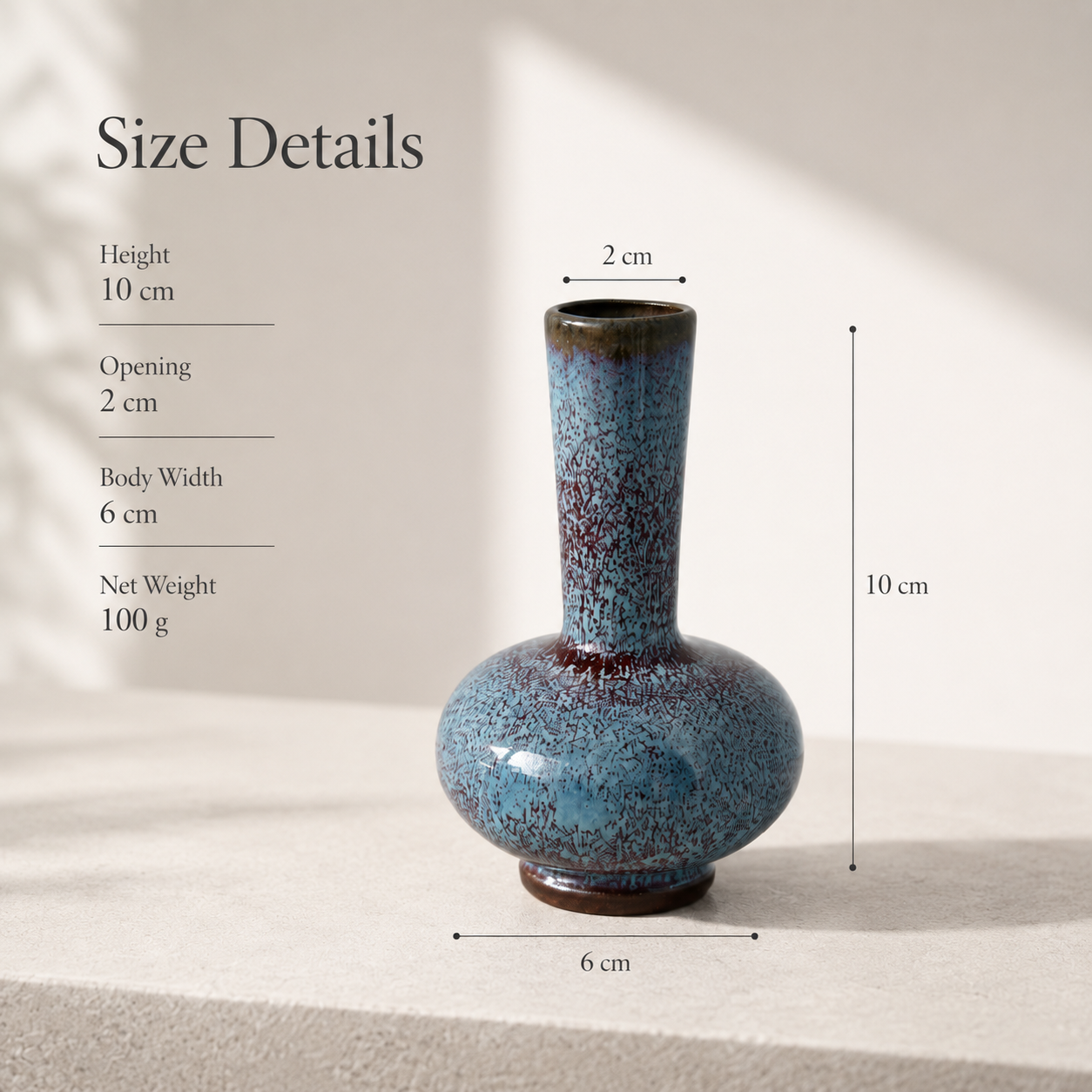Yunnan Handmade Mini Ceramic Vase | Natural Kiln-Transformed Glaze | Gift Box Included