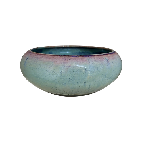 Handmade glazed ceramic bowl from Huaining, Yunnan, fired at 1300°C